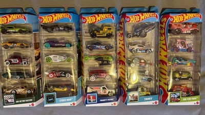5 x Hot Wheels fünf Packungen - nagelneu, alle verschieden - portofrei