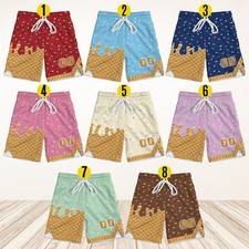 Baseball Jersey Shorts Kid - Youth Ice Cream Drip Sports Mesh Shorts Size 2T-YXL