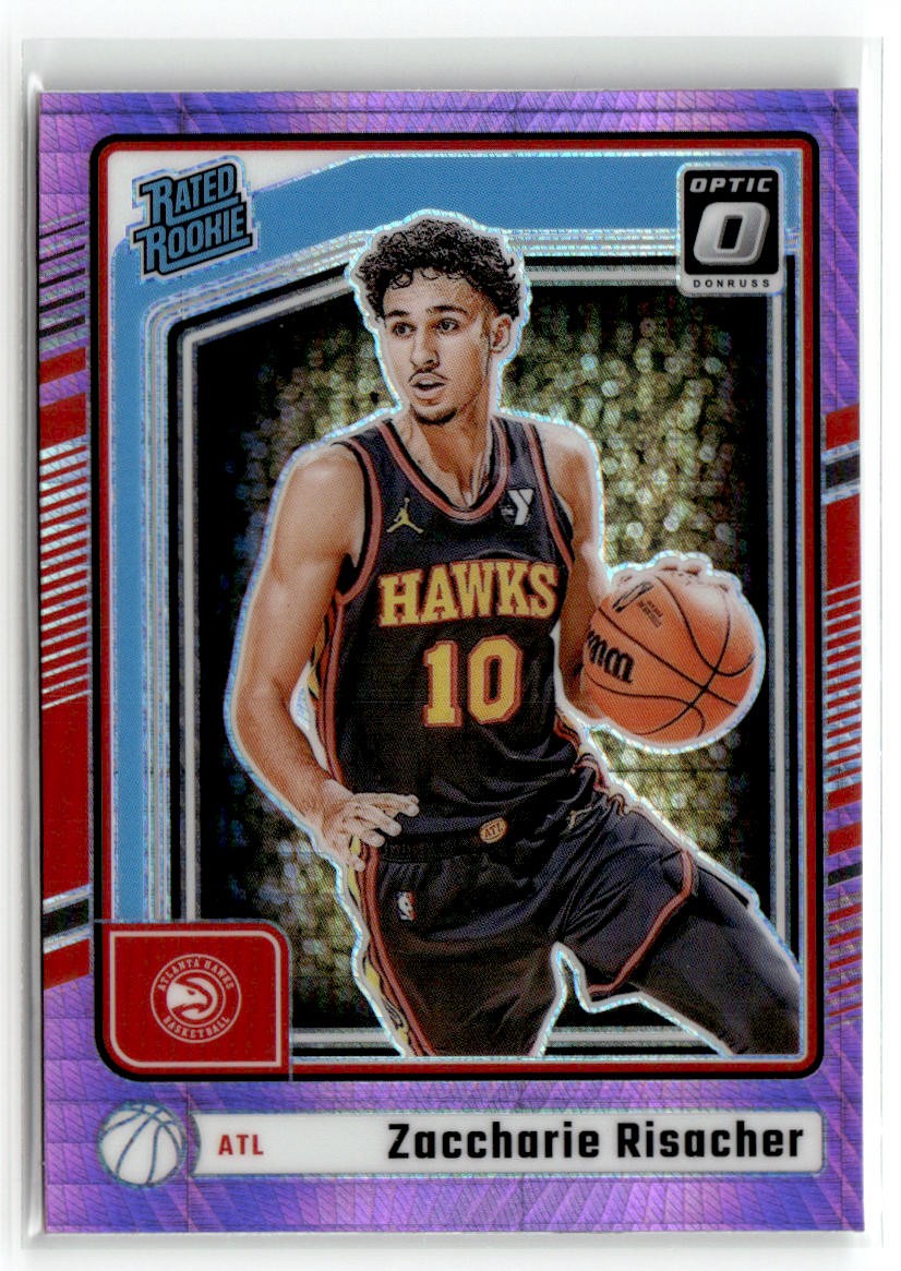 2024-25 Donruss Optic #268 Zaccharie Risacher Hyper Pink