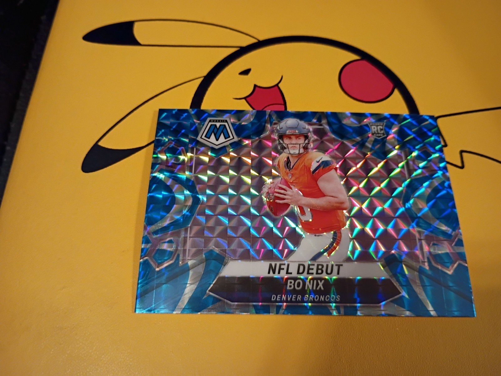 2024 Panini Mosaic - NFL Debut Bo Nix #271 Reactive Blue Mosaic Prizm (RC)