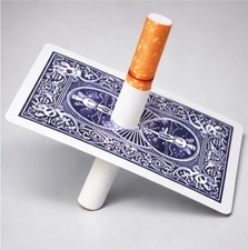 Cigarette Through Card Magic Trick - Self Working - Penetrating Illusion