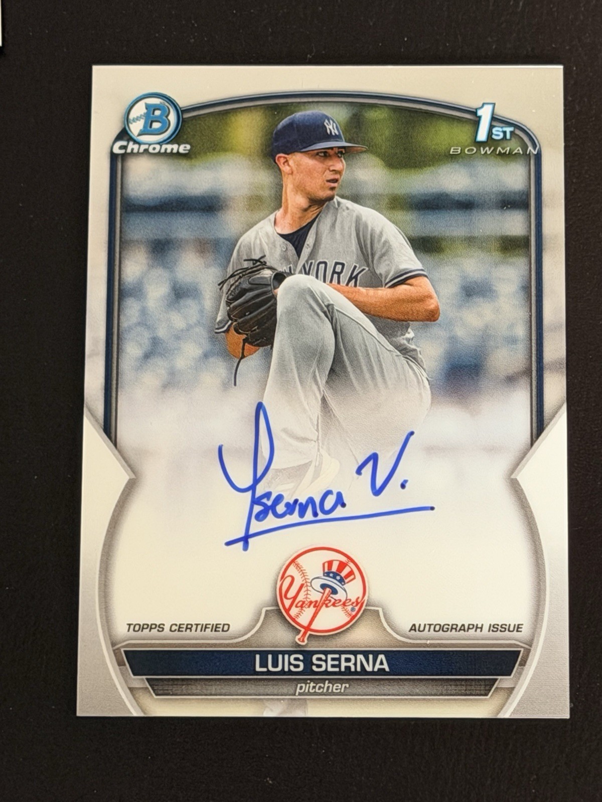 2023 Bowman Chrome Luis Serna #CPA-LS 1st Prospect Auto Yankees