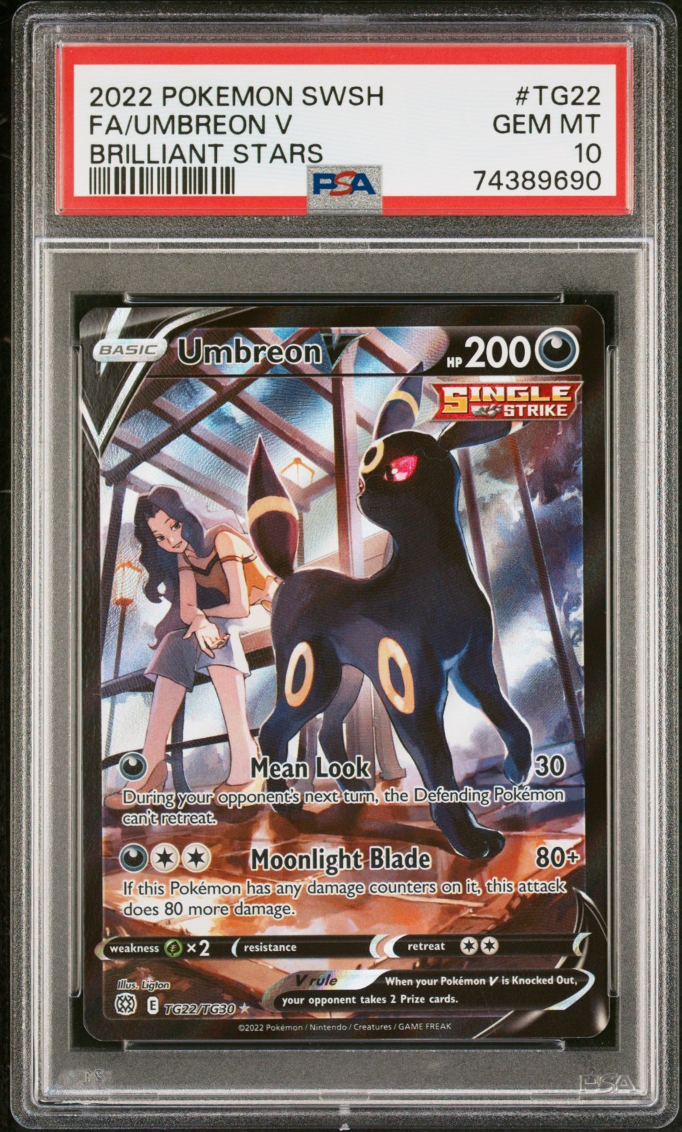 Umbreon V TG22/TG30 PSA 10 (Brilliant Stars) POKEMON TCG