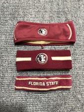 Vintage Nike Florida State Seminoles Headband Ear Warmer Sweatband FSU Lot Of 3