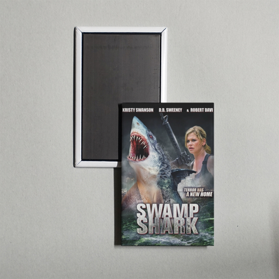 #ad Swamp Shark Mini Movie Poster Fridge Locker Magnet $6.98