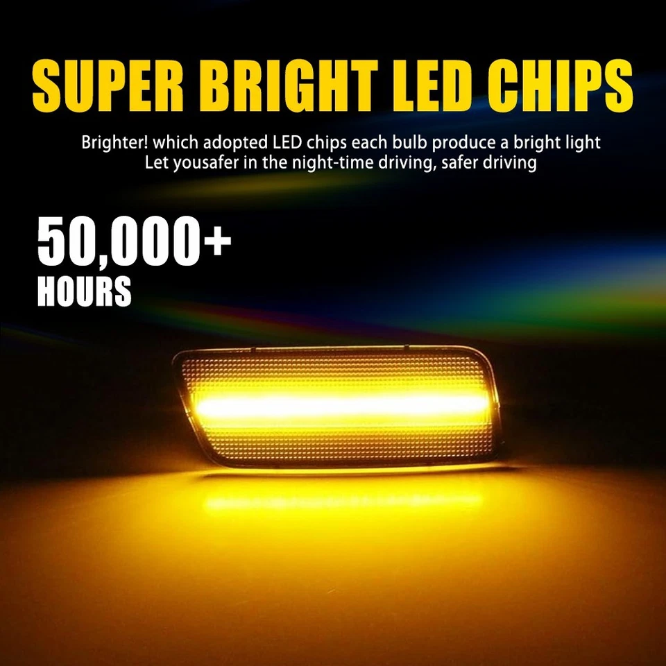 Luz de señalización lateral LED para parachoques delantero ámbar humo 2-20 para Volkswagen MK6 GTI 10-14 Foto 4 de 4