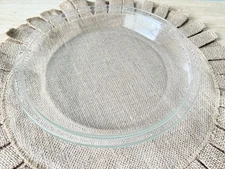 Pyrex 9" Clear Glass Round Pie Pan Plate 1.5" Deep Dish #209 Vtg