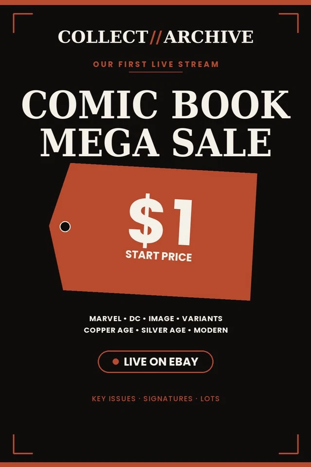 Comic Book Sale! $1 Starts Marvel DC Indy, Variants Ratios Copper Age More