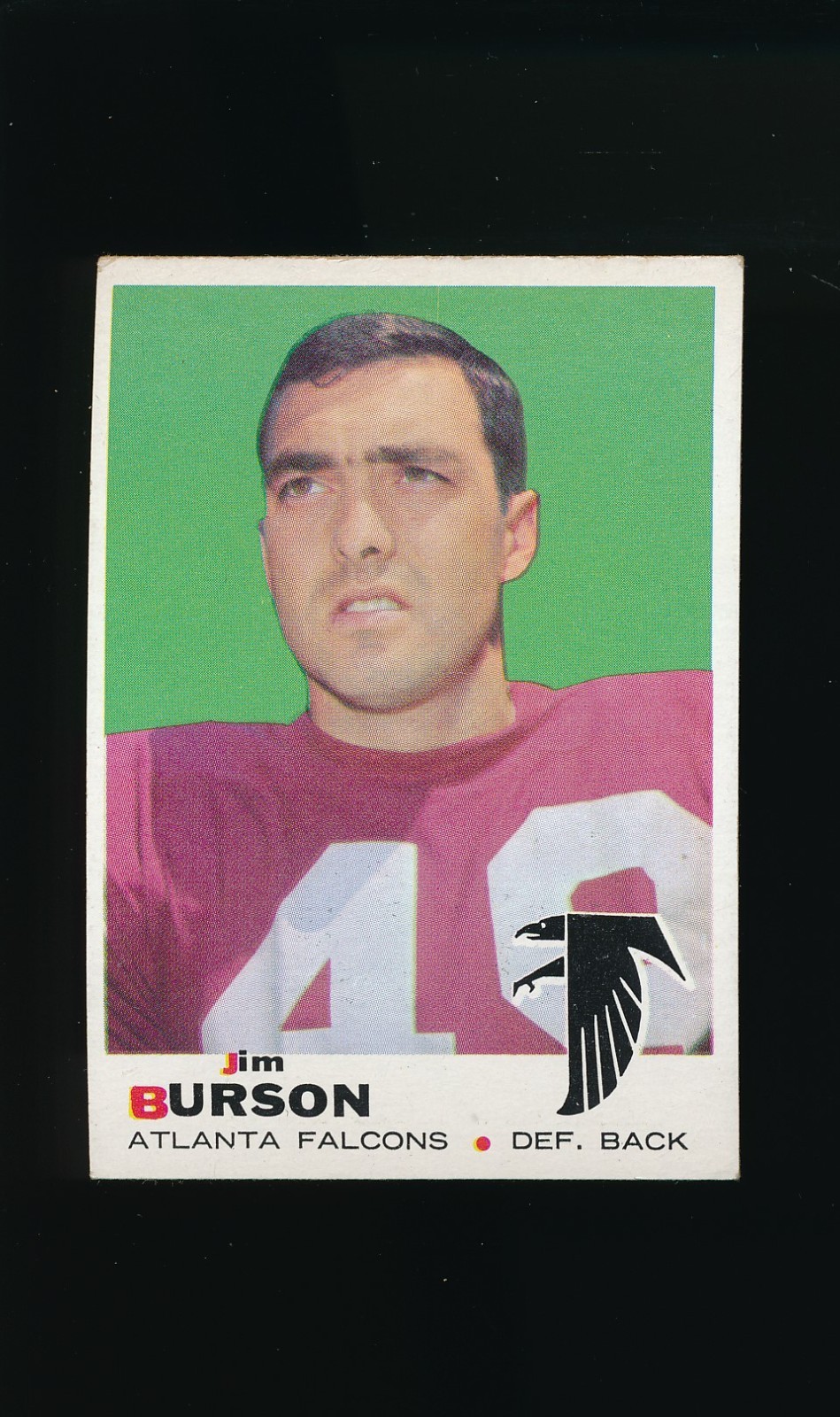 1969 Topps #159 Jim Burson RC * Defensive Back * Atlanta Falcons * VG-EX/EX *