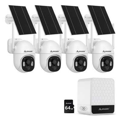 4MP 10CH Solar Powered Battery Wireless Security Camera System HDD NVR Audio