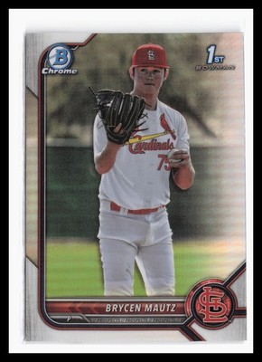 2022 Bowman Draft Chrome Refractor #BDC-124 Brycen Mautz Cardinals 1st RC 38
