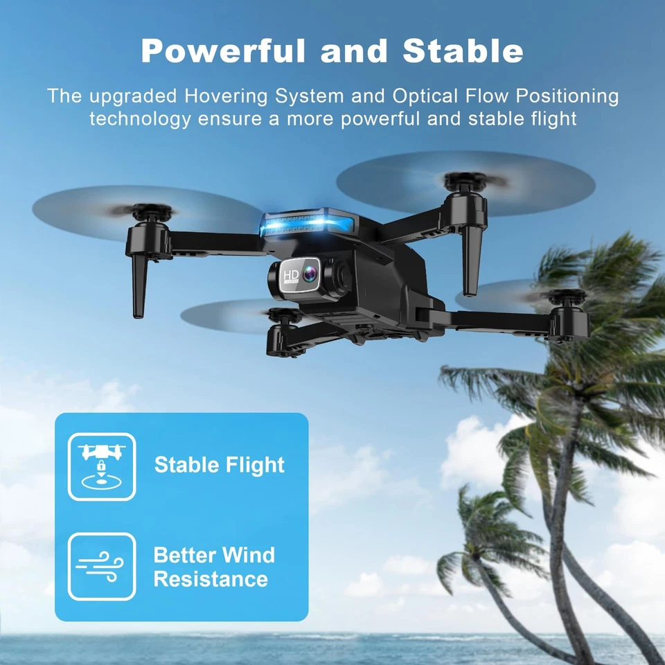 Drone with 1080P Camera - Foldable Remote Control Quadcopter with Voice Gestu... - Image 4 of 4