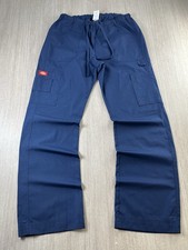 Dickies EDS Signature Cargo Scrub Pants Navy Blue Size M Elastic Waist Womens