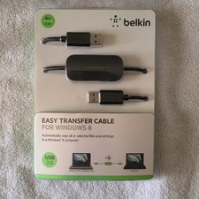 Belkin Easy Transfer Cable Windows 8 USB 2.0 A Male to A Male 8ft Black