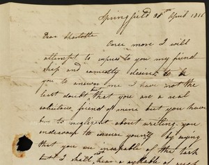 1816 antique HANDWRITTEN STAMPLESS COVER LETTER wilbraham ma STEBBINS