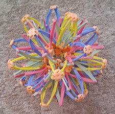 Expanding Multicolor Baby Sensory Ball Rattle Toy for Hand-Eye Coordination