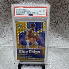 2020 Mosaic James Wiseman Blue Chips-Gold Mosaic   NM-MT 8 RC 5/10