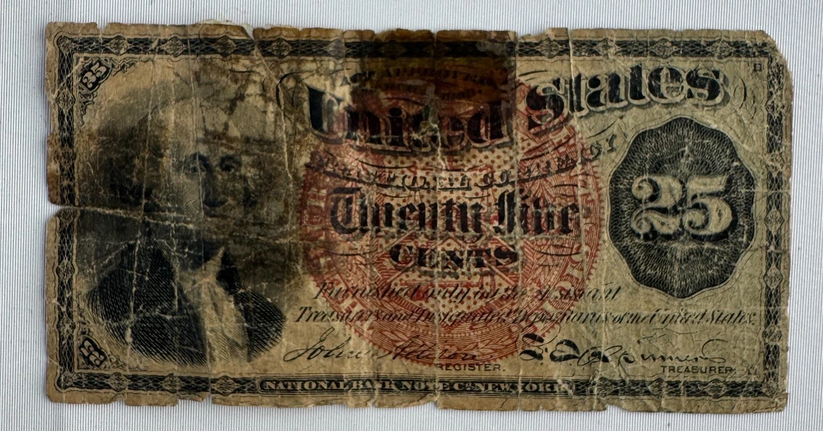 Uncertified 25c Denomination US Fractional Paper Currency for sale