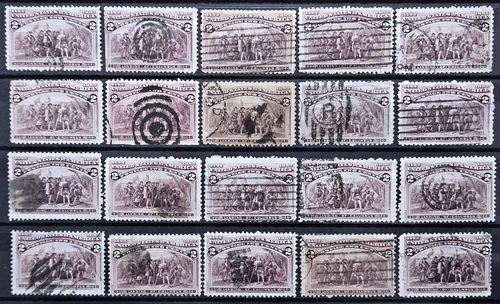 US Stamp Collection 1893 2c Columbian Exposition Lot of 20 Scott # 231 Used