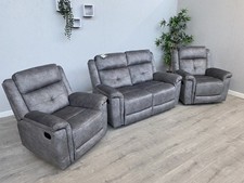 DFS - CASIMIR Style Fabric 2 Seater Sofa + 2 x Armchairs, Recliners - RRP £2,297