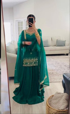 LEHENGA TOP INDIAN BOLLYWOOD WEDDING PARTY PAKISTANI WEAR READYMADE