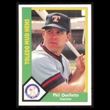 Phil Ouellette #390 1990 CMC Minor League Toledo Mud Hens Baseball Card MLB NM