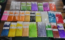100 Loose Dyed Neck Feathers, Saltwater Hackl...