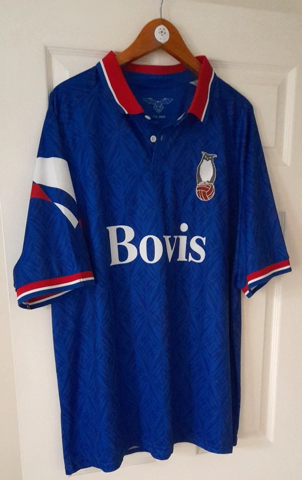OLDHAM ATHLETIC FOOTBALL CLUB RETRO BOVIS 91/93 HOME SHIRT  VGC  RARE  XXXL 53' - Image 2 of 4