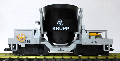 Coche de volteo de mineral en funcionamiento LGB 42560 Krupp RARO tiene daños en la caja | Condition: New