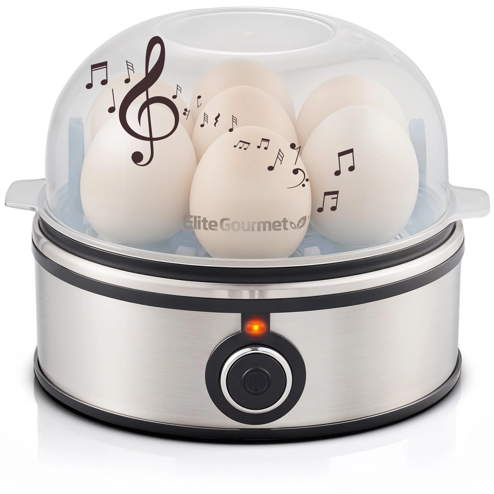 EGC855SS Easy Egg Cooker, 7-Egg Capacity, Soft, Medium, Hard-Boiled, Omelets,...