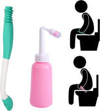 Ausili per Servizi Igienici 2 Pezzi Ausili per La Pulizia Della Toilette Ausili 