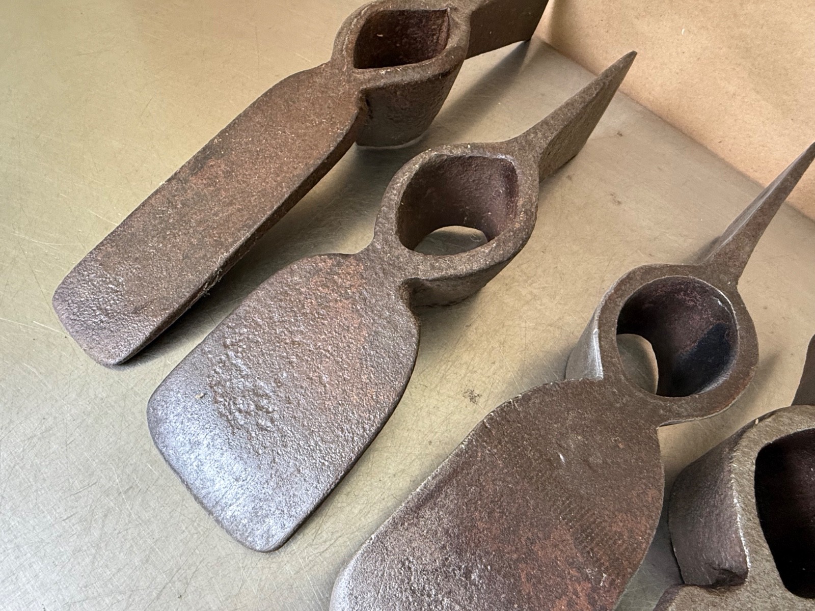 Lot of 5 Assorted Vtg. Grub Hoe  Farm Digging Garden Lawn Tool All Clean 21 lbs.