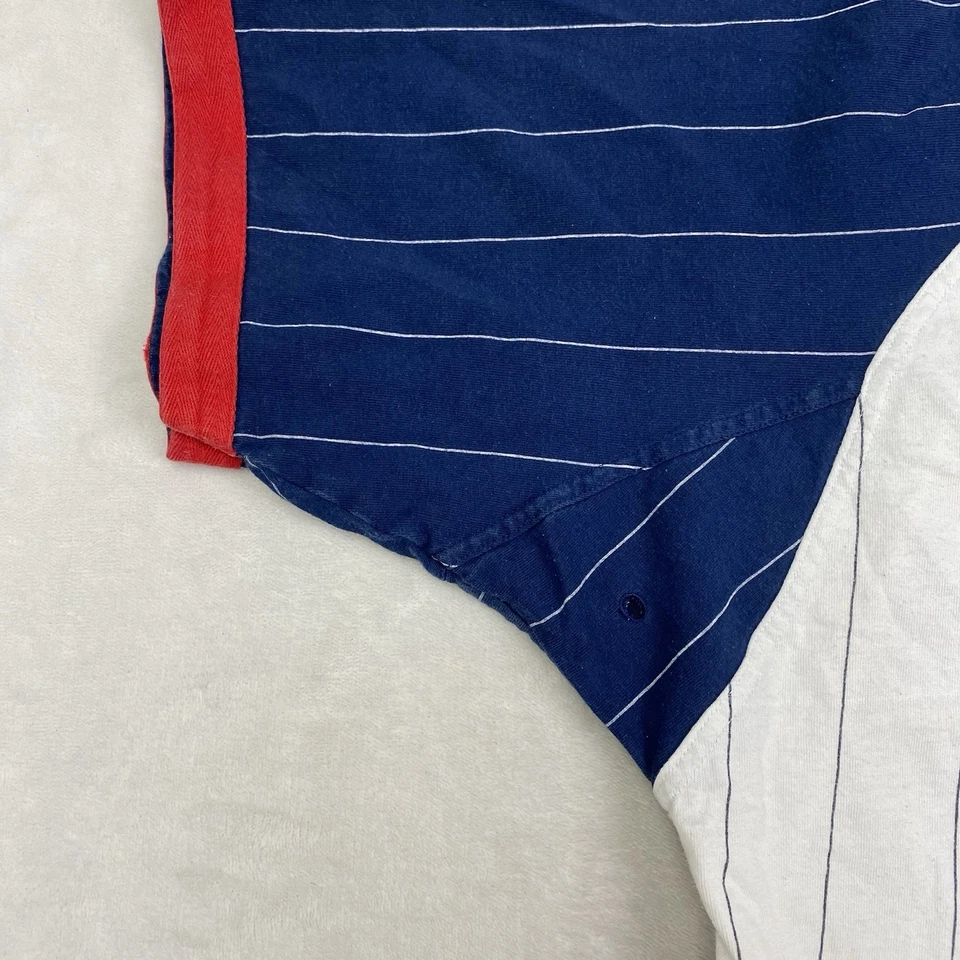 Vintage Mirage Cleveland Indians Jersey Shirt Chief Wahoo Pinstripe MLB Sz L - Image 4 of 4