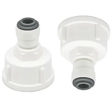 Water Filter Coupling Connector 2 Pack for G1/4 Hose Straight RO Water Fitting