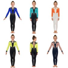 Girls Rompers Gymnastics Full Body Show Bodysuit Performance Unitard Training