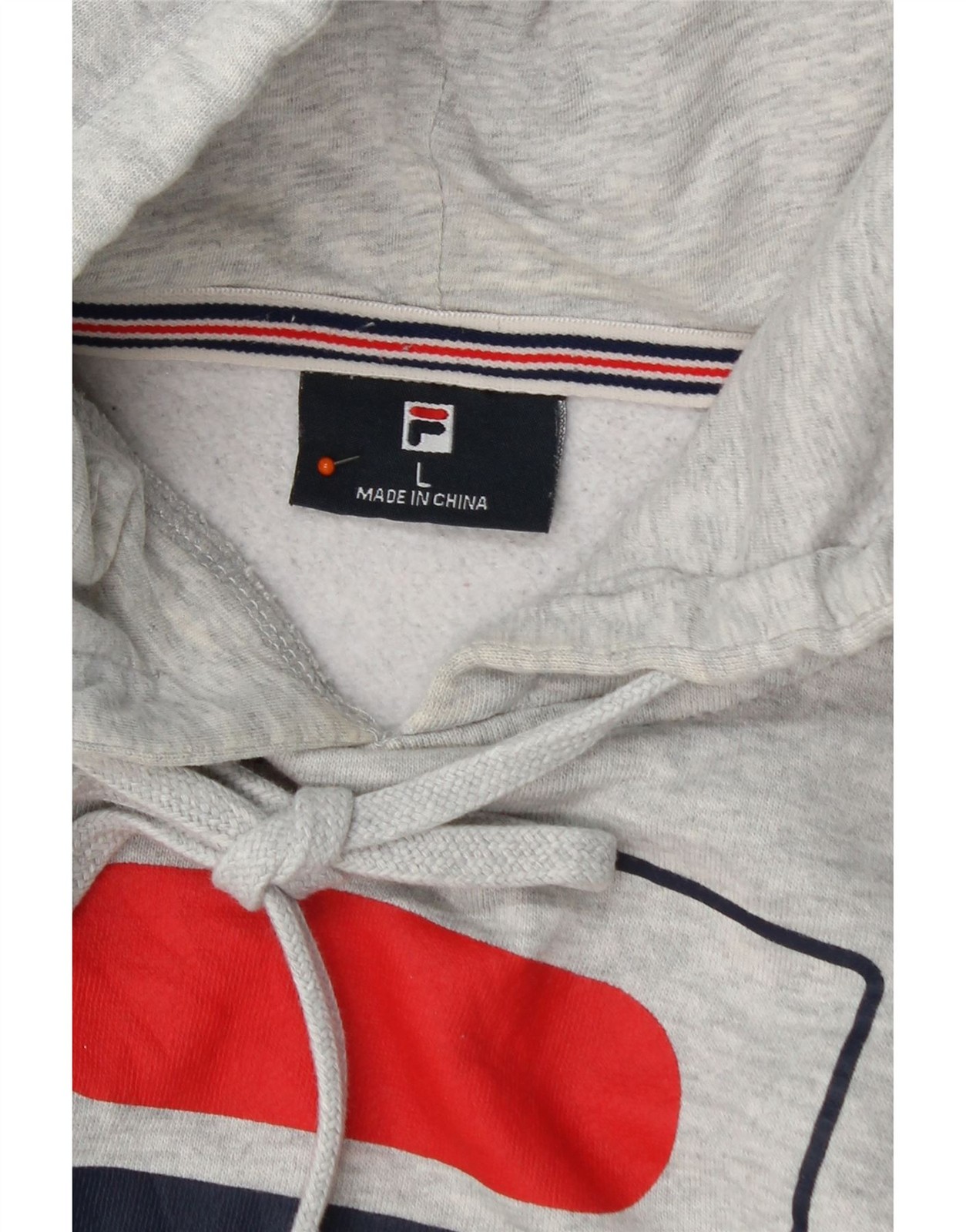 FILA Maglione Uomo Grafico con Cappuccio Grande Grigio Colorblock BB18