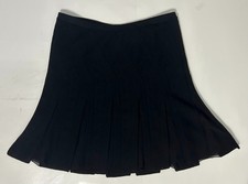 ROBERTO CAVALLI Vintage Black Knit Pleated Mini Skirt Sz 44 Italy