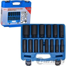 BGS KRAFT-STECKSCHLÜSSEL-EINSÄTZE SCHLAGNÜSSE 1/2" ZOLL SW 10-32mm NÜSSE 14-tlg.