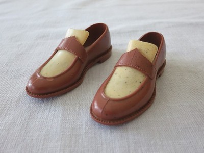 Vintage Elmar Mini Salesman Sample Slip-On 2 -Tone Plastic Loafer Pair Shoes
