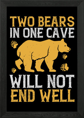 Zwei Bären in einer Höhle gerahmtes Wandbild Poster Leinwanddruck Bild