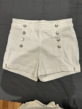 American Eagle Ne X T Level Stretch White Denim Shorts Size 2