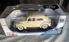 Maisto 1955 VOLKSWAGEN KAFER BEETLE SE 1:18 Diecast Cream Beige-New in Box