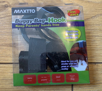 NEU UND VERPACKT Einkaufstaschenclip/Haken x 2. 360 drehbarer Kinderwagen Buggy Buggy