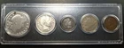 1890's BARBER  COIN TYPE SET In Case-Silver 1895 Half, 1899 Quarter, 1897 Dime.