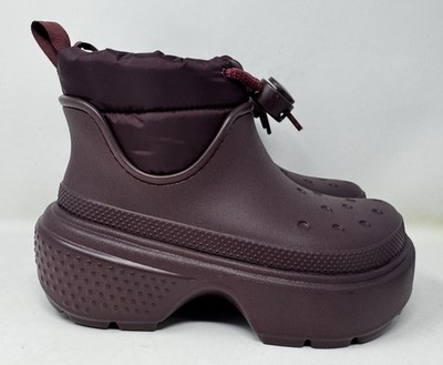 Crocs Stomp Puff Boot Men s Size 4 / Women s 6 in Dark Cherry