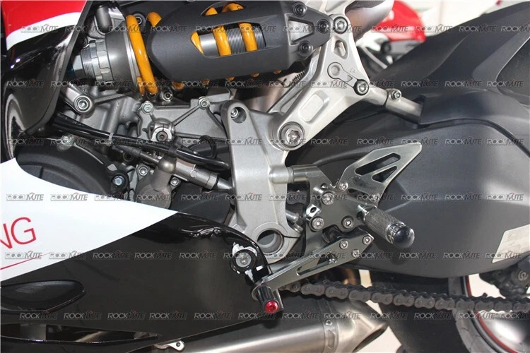 Para DUCATI PANIGALE 899 1199 Todos los años Juego Trasero Ajustable Escaleras Pedales Cambio Foto 3 de 4