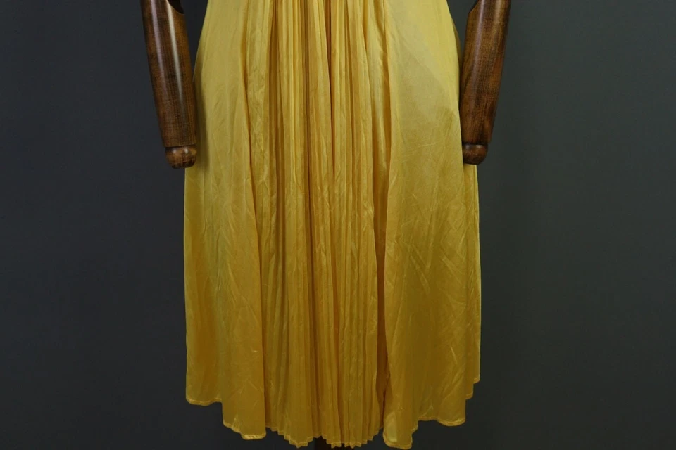 Класс Roberto Cavalli желтый оборки спереди без рукавов трапециевидный обтяжку платье Sz 40 - Изображение 4 из 4