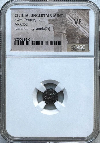 CILICIA, UNCERTAIN MINT - 4TH CENT BC AR OBOL -  NGC VF - FREE SHIPPING!