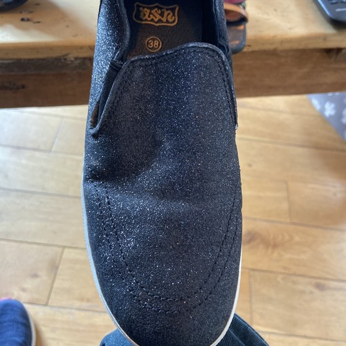 Ash Black Glitter Trainers Sz5 / 38 - Picture 3 of 5