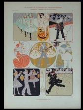 CARNIVAL - 1909 LITHOGRAPH - ART NOUVEAU, WILLY POGANY